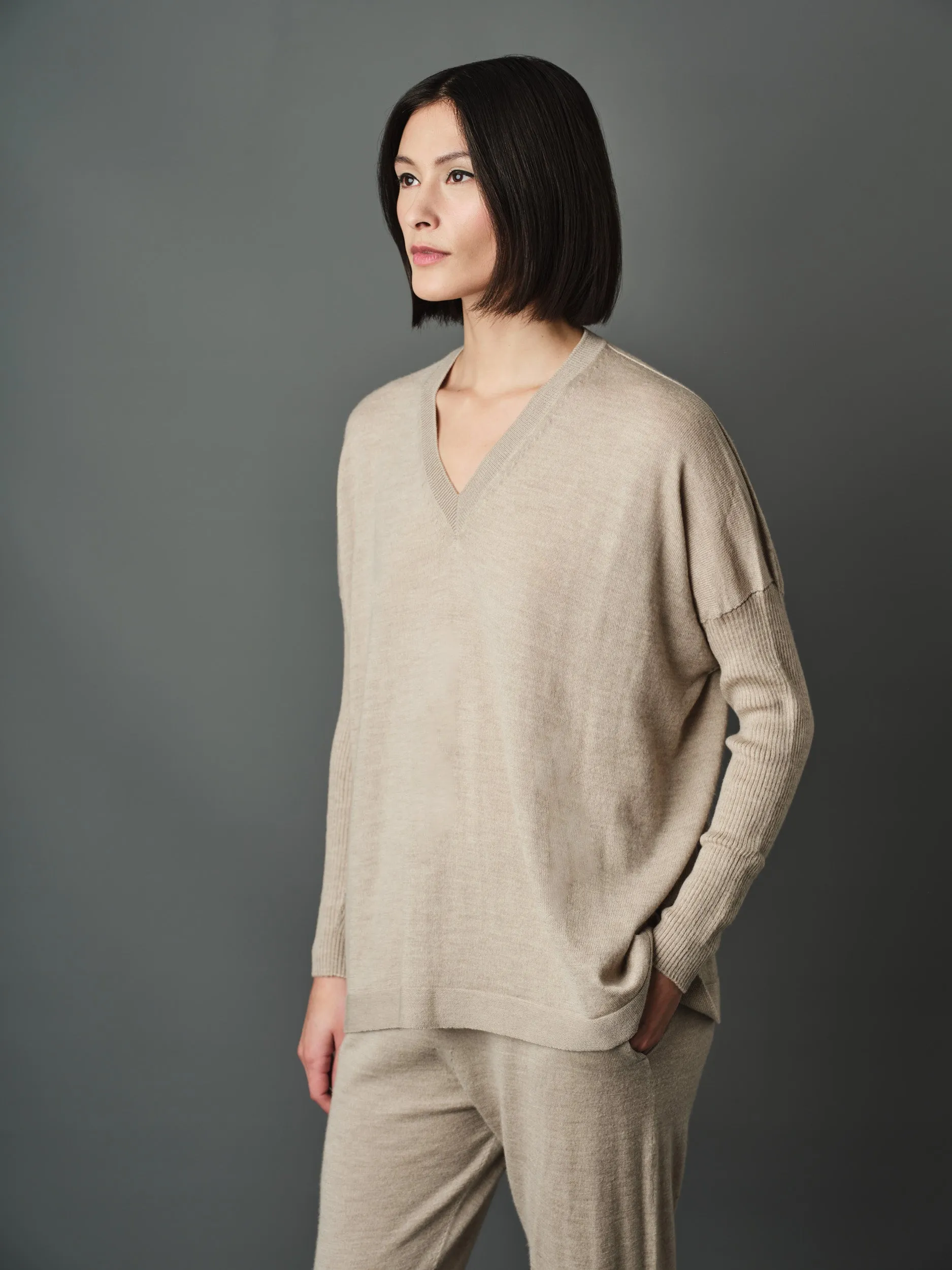 Foster V-Neck Relaxed Sweater