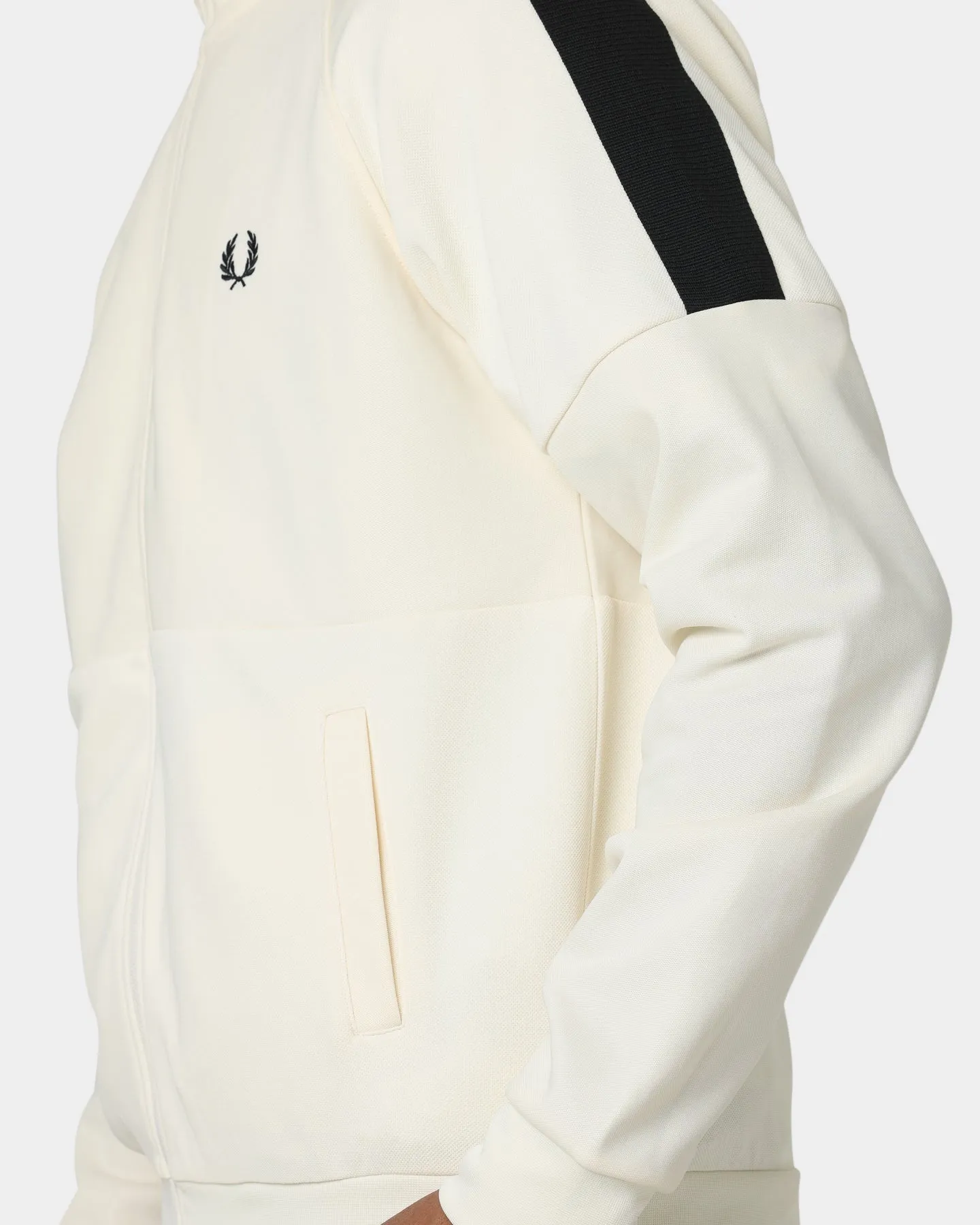 Fred Perry Panelled Track Jacket Ecru