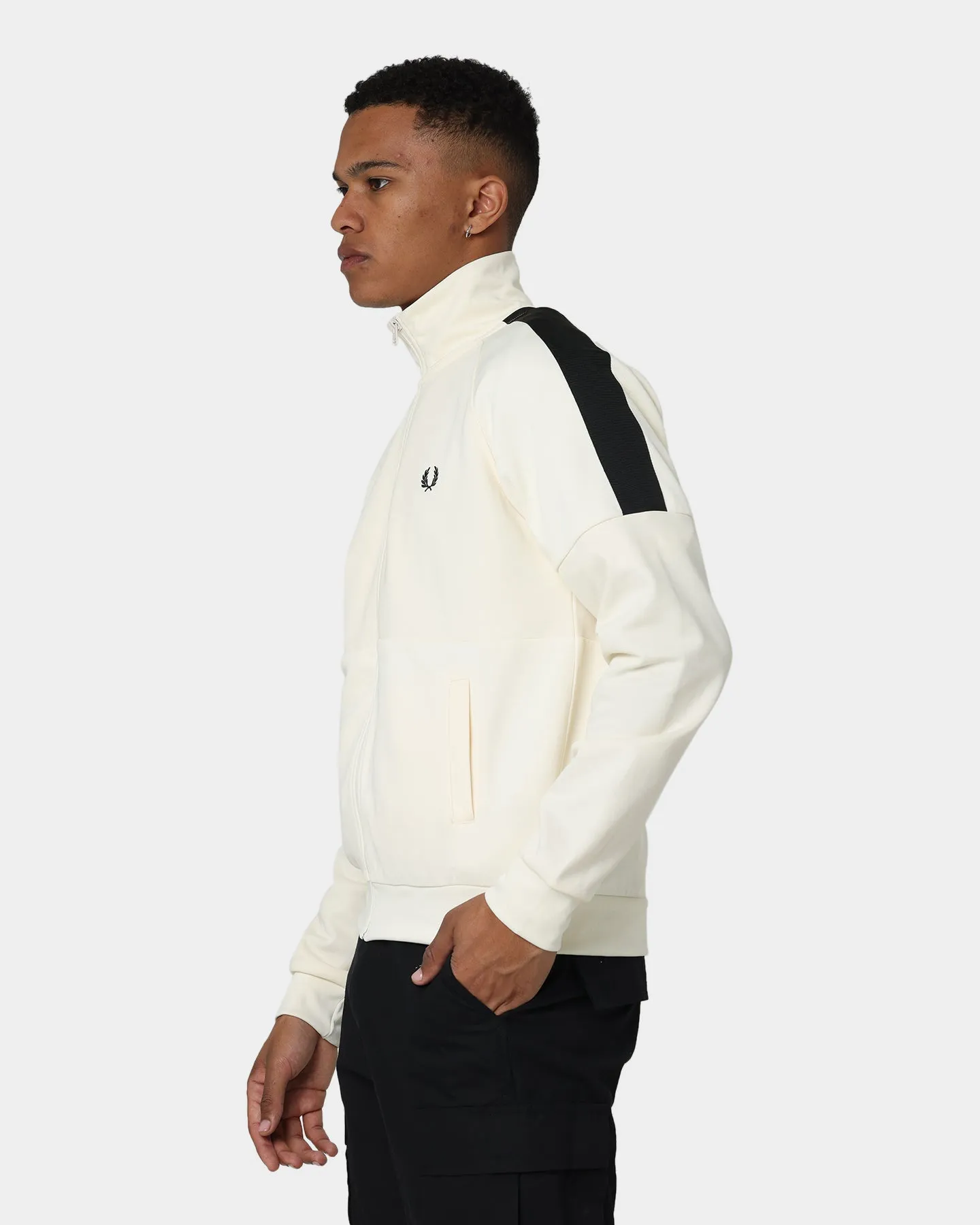 Fred Perry Panelled Track Jacket Ecru