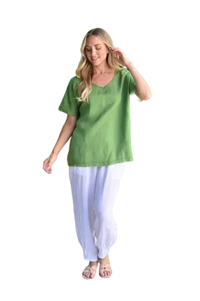 Frey Hem Top Green