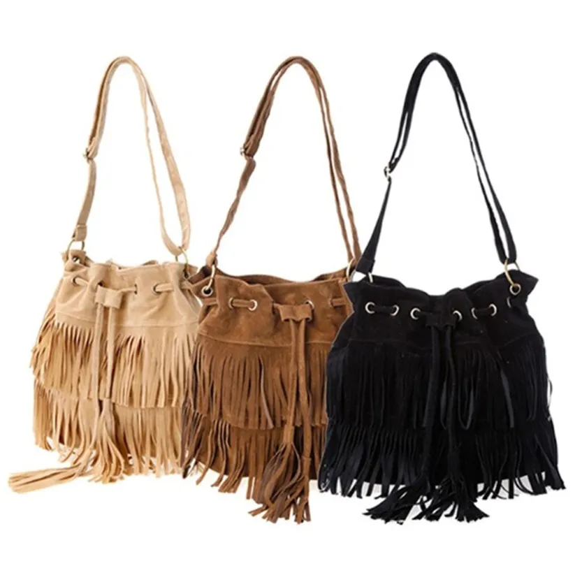 Funki Buys | Bags | Handbags | Women's Fringe Bucket Bag