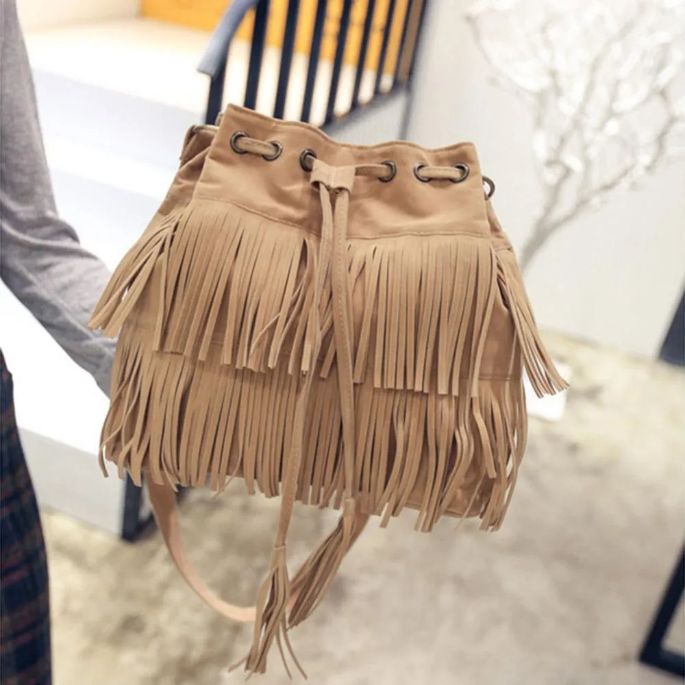 Funki Buys | Bags | Handbags | Women's Fringe Bucket Bag