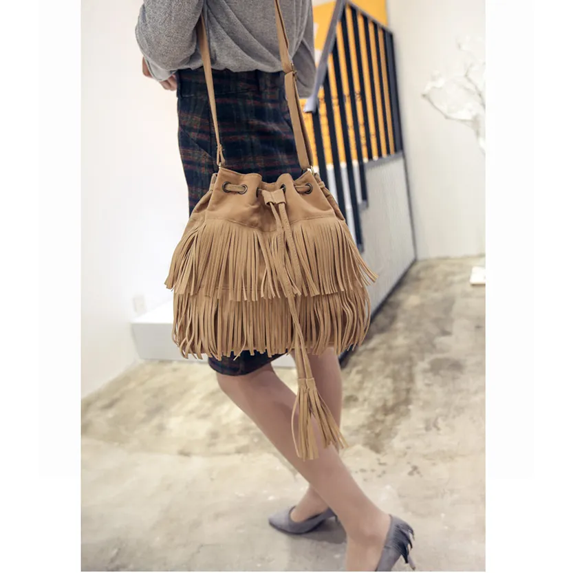 Funki Buys | Bags | Handbags | Women's Fringe Bucket Bag