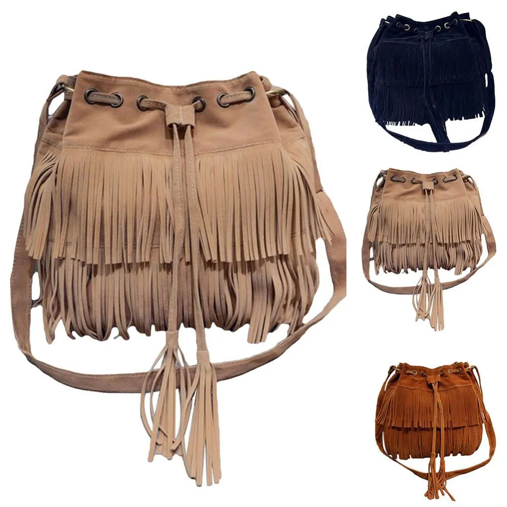 Funki Buys | Bags | Handbags | Women's Fringe Bucket Bag