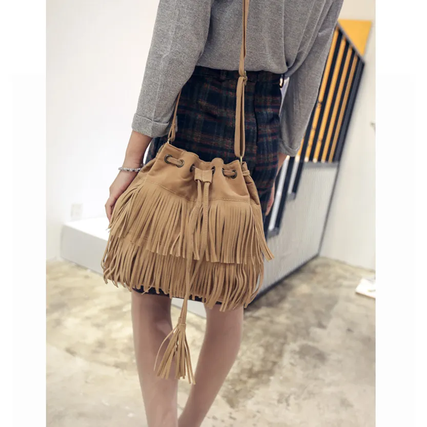 Funki Buys | Bags | Handbags | Women's Fringe Bucket Bag