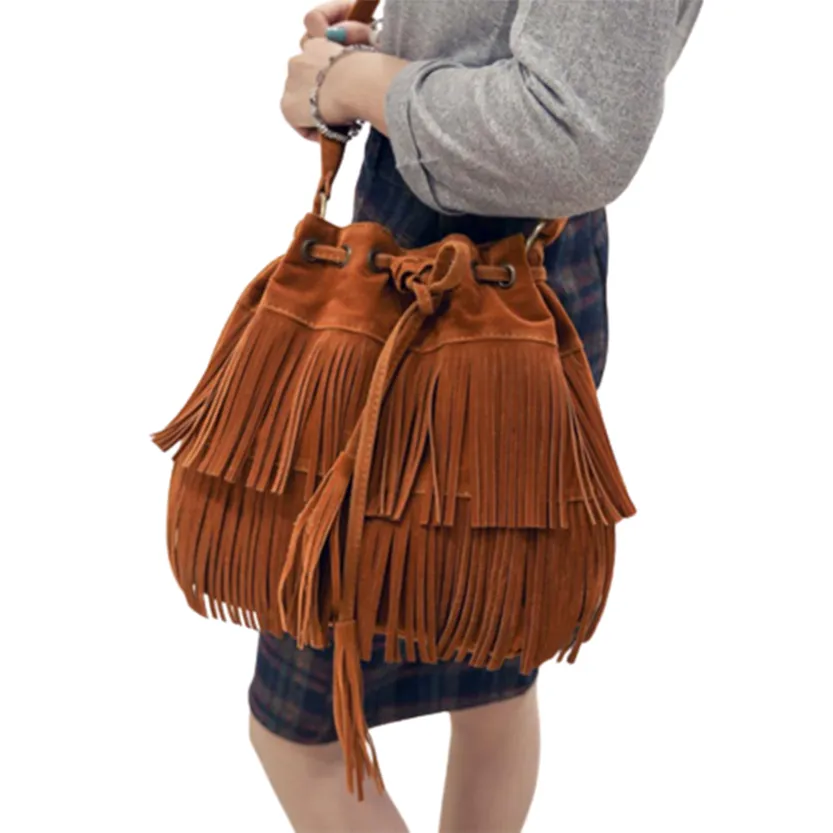 Funki Buys | Bags | Handbags | Women's Fringe Bucket Bag