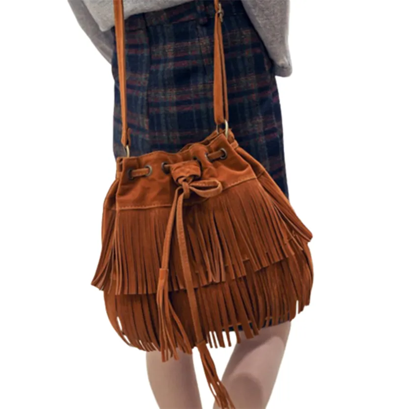 Funki Buys | Bags | Handbags | Women's Fringe Bucket Bag