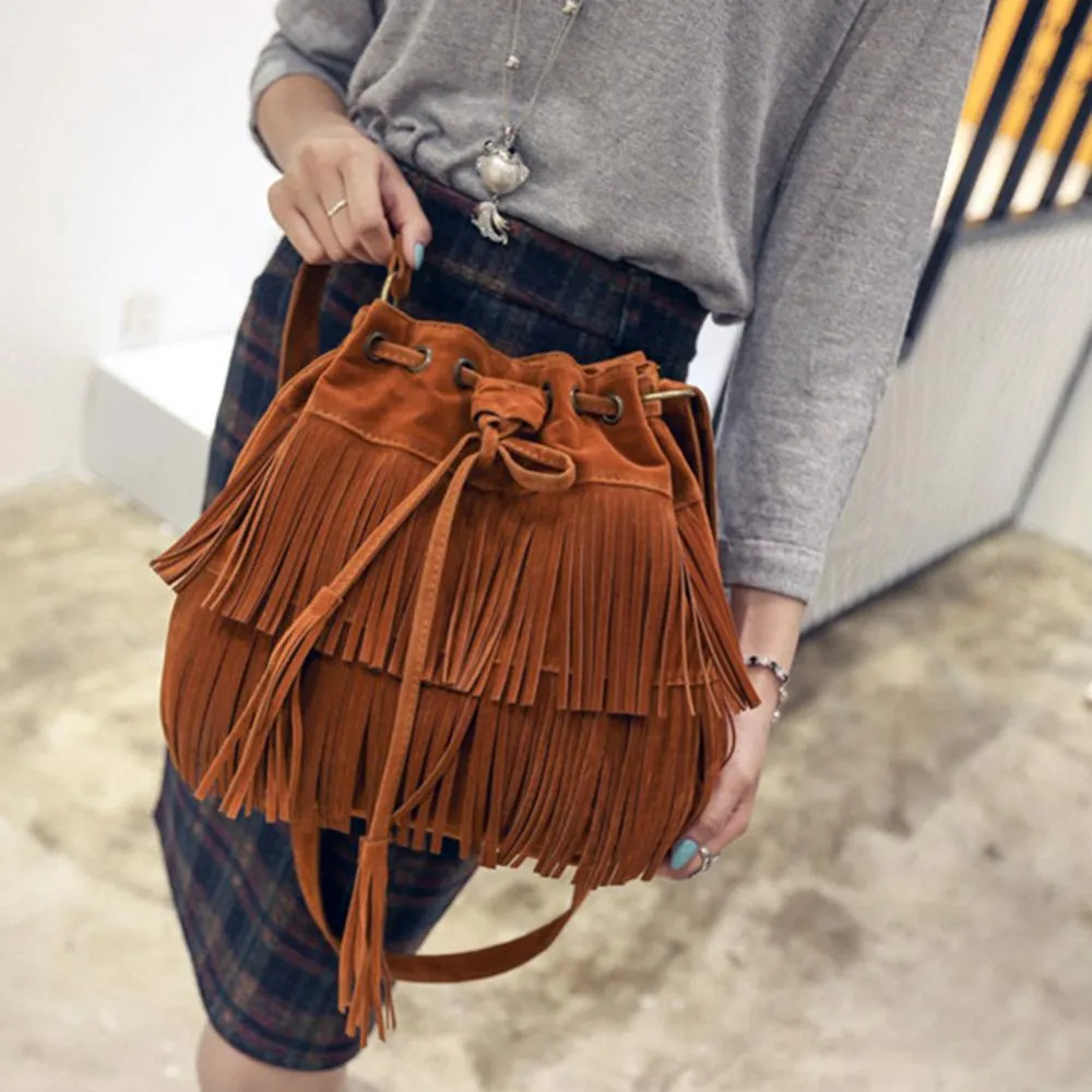 Funki Buys | Bags | Handbags | Women's Fringe Bucket Bag