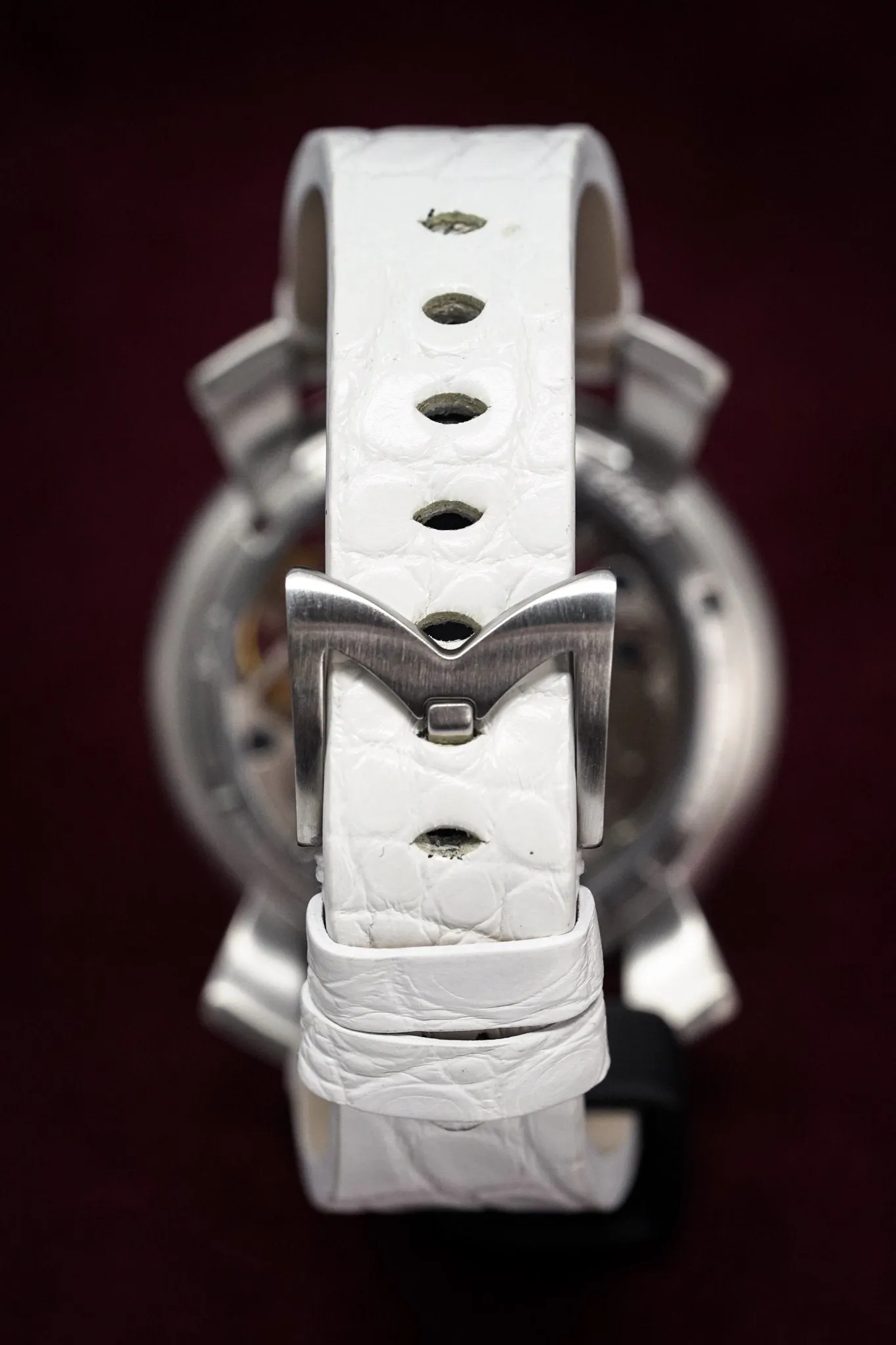 GaGà Milano Watch Skeleton 48MM Satin White