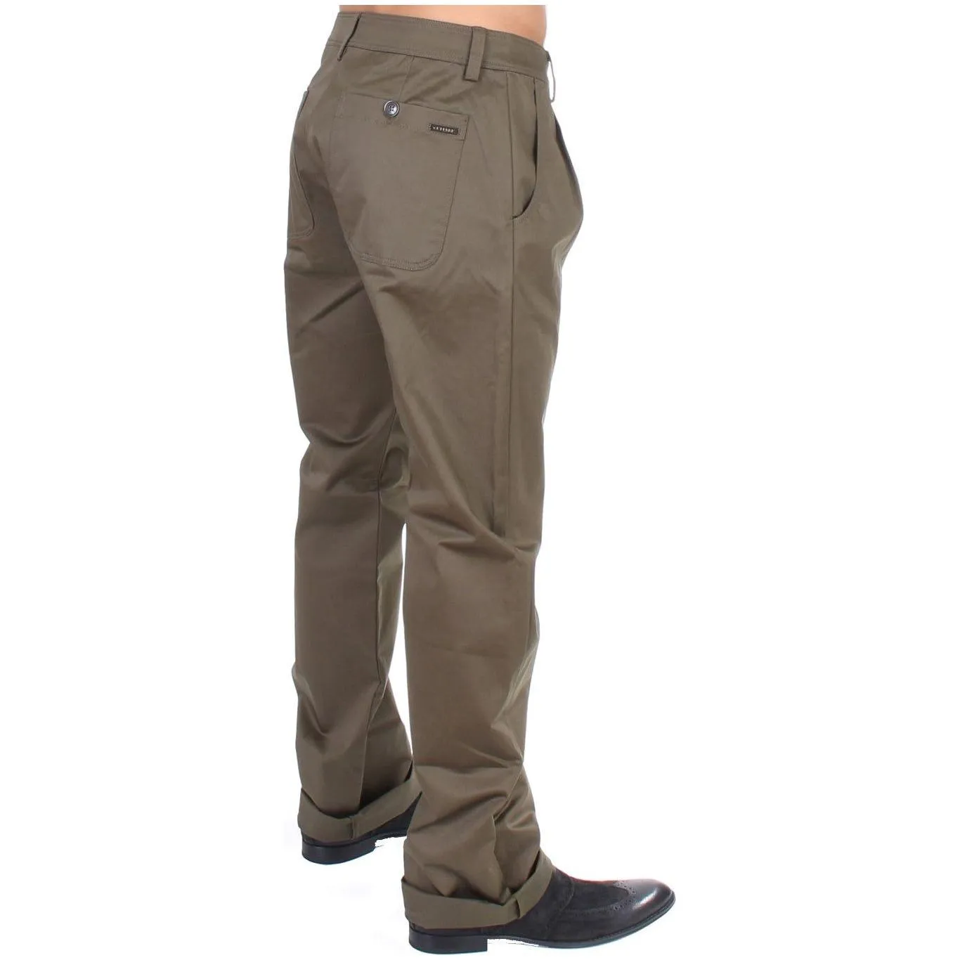 GF Ferre Elegant Green Comfort Straight Fit Pants