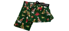 Green Woofing Christmas Men's Pajama Pants