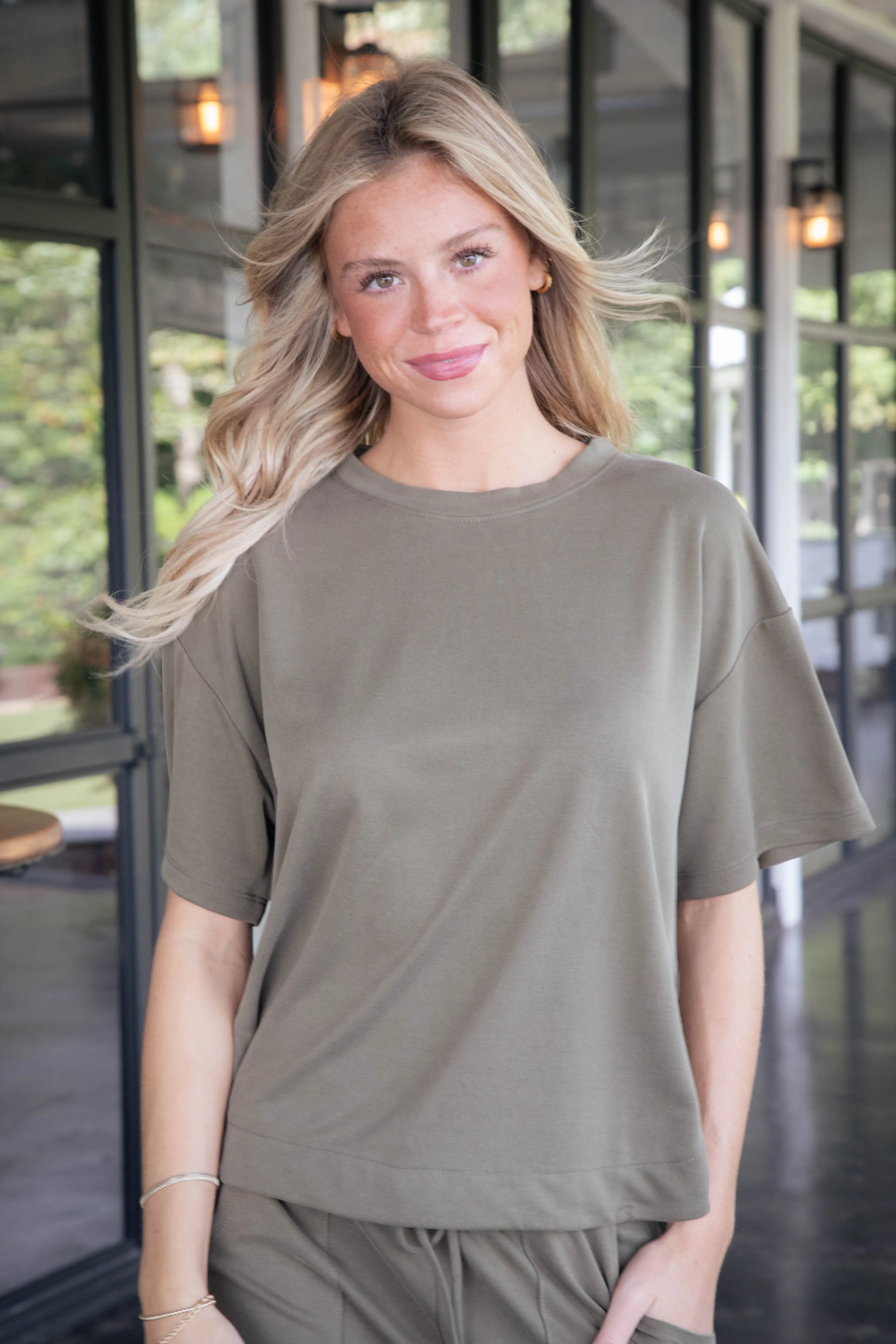 Gwyneth Modal Top, Olive