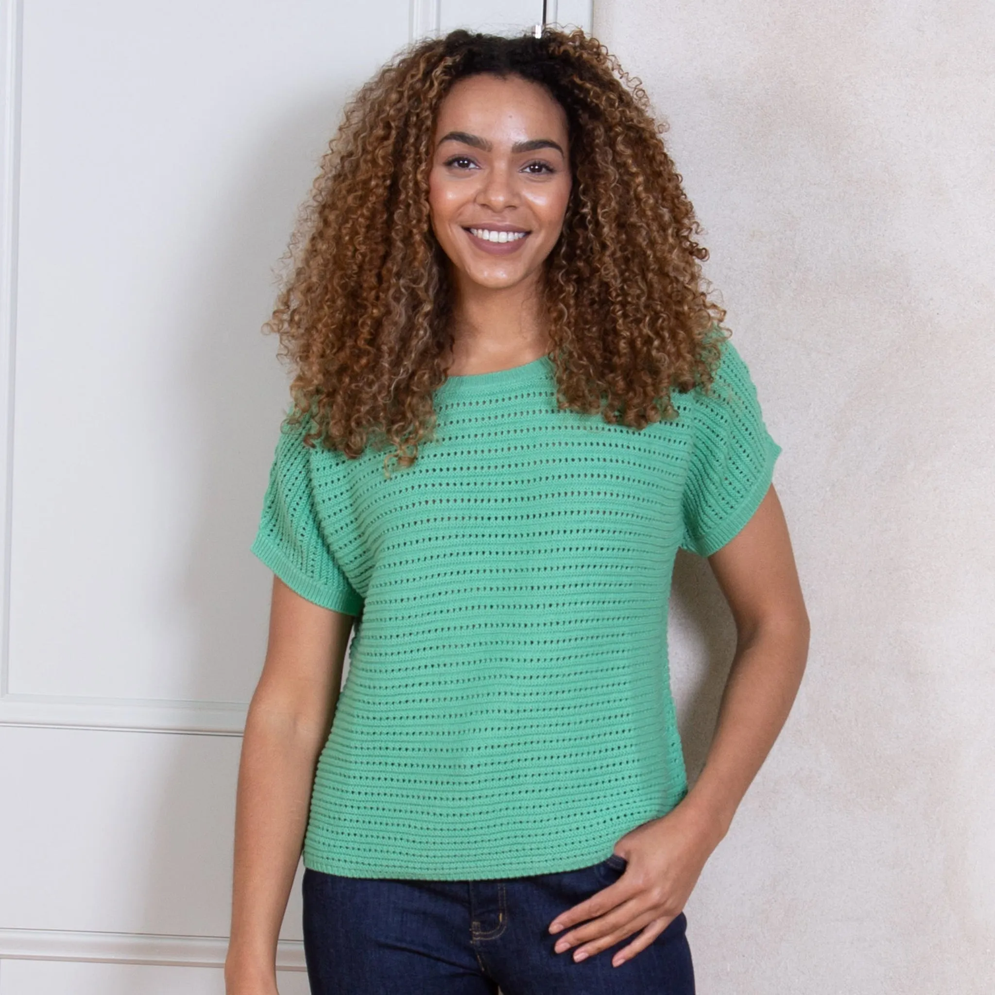 Haven knit top green