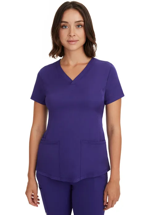 HH Works by Healing Hands Women's Monica V-Neck Solid Scrub Top 2500