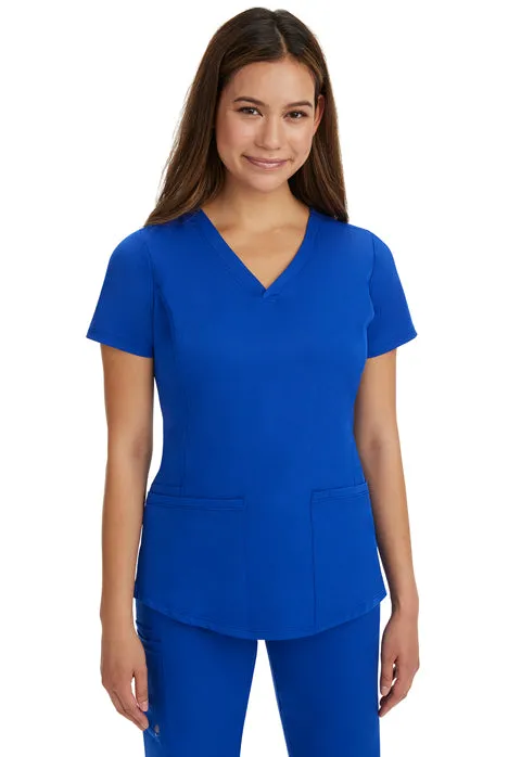 HH Works by Healing Hands Women's Monica V-Neck Solid Scrub Top 2500