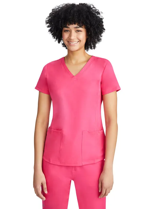 HH Works by Healing Hands Women's Monica V-Neck Solid Scrub Top 2500