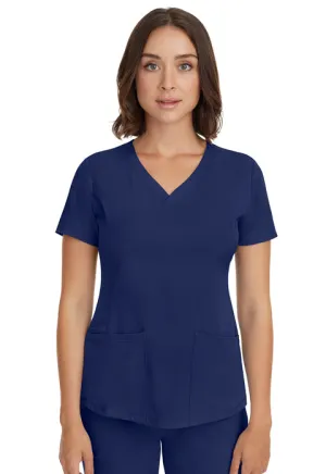 HH Works by Healing Hands Women's Monica V-Neck Solid Scrub Top 2500