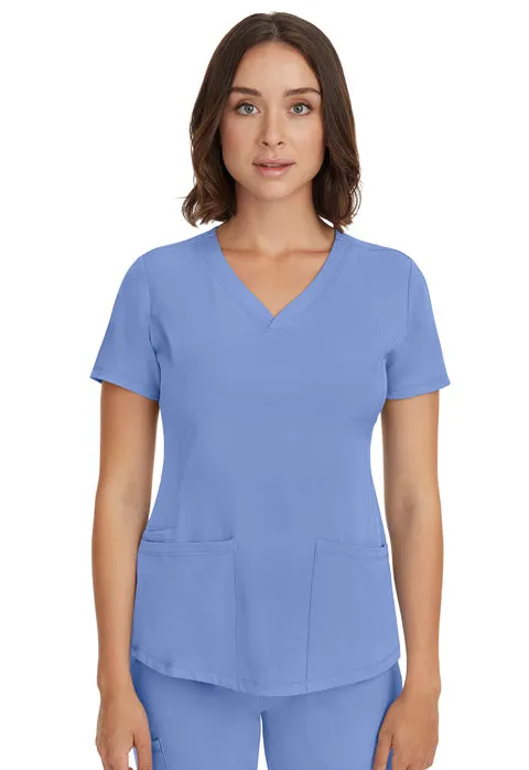 HH Works by Healing Hands Women's Monica V-Neck Solid Scrub Top 2500