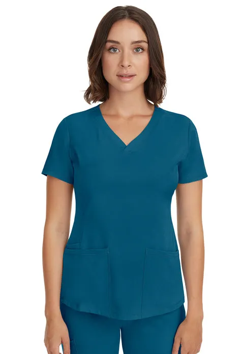 HH Works by Healing Hands Women's Monica V-Neck Solid Scrub Top 2500