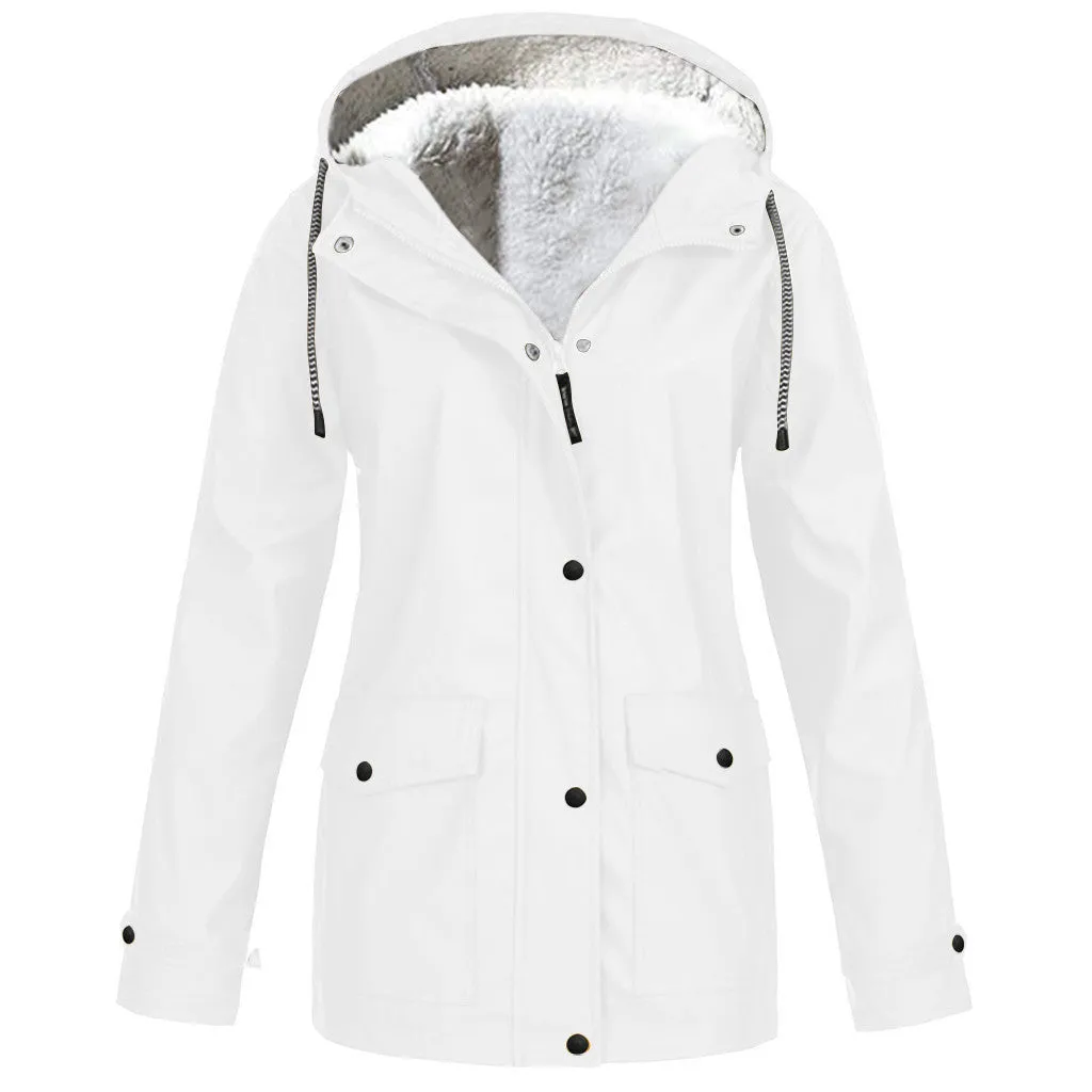 Hooded Coat Winter Outwear Fleece Jacket