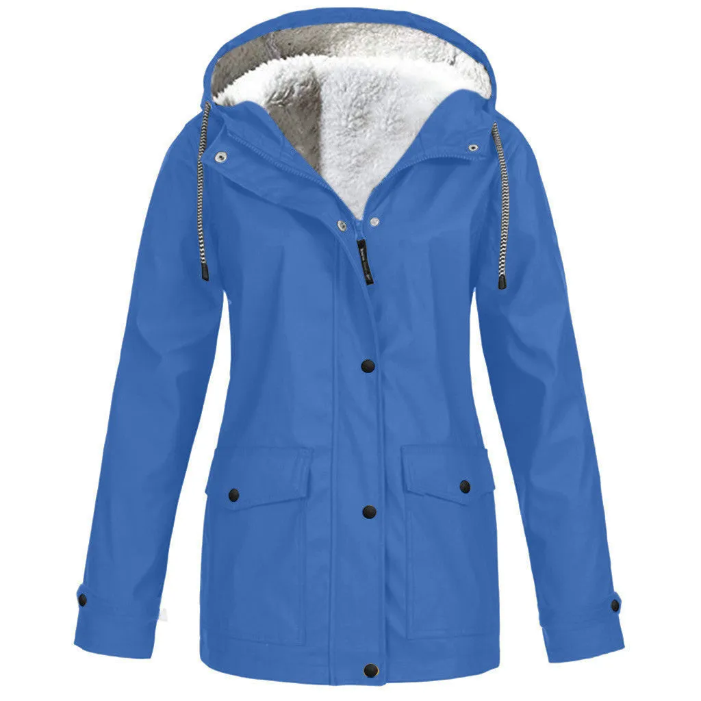 Hooded Coat Winter Outwear Fleece Jacket