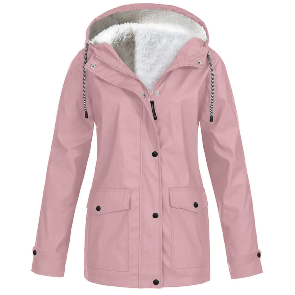 Hooded Coat Winter Outwear Fleece Jacket