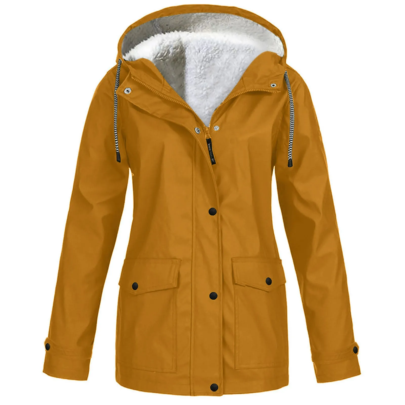 Hooded Coat Winter Outwear Fleece Jacket