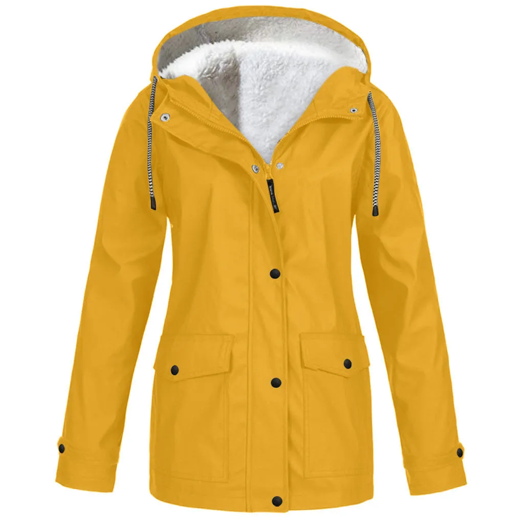 Hooded Coat Winter Outwear Fleece Jacket