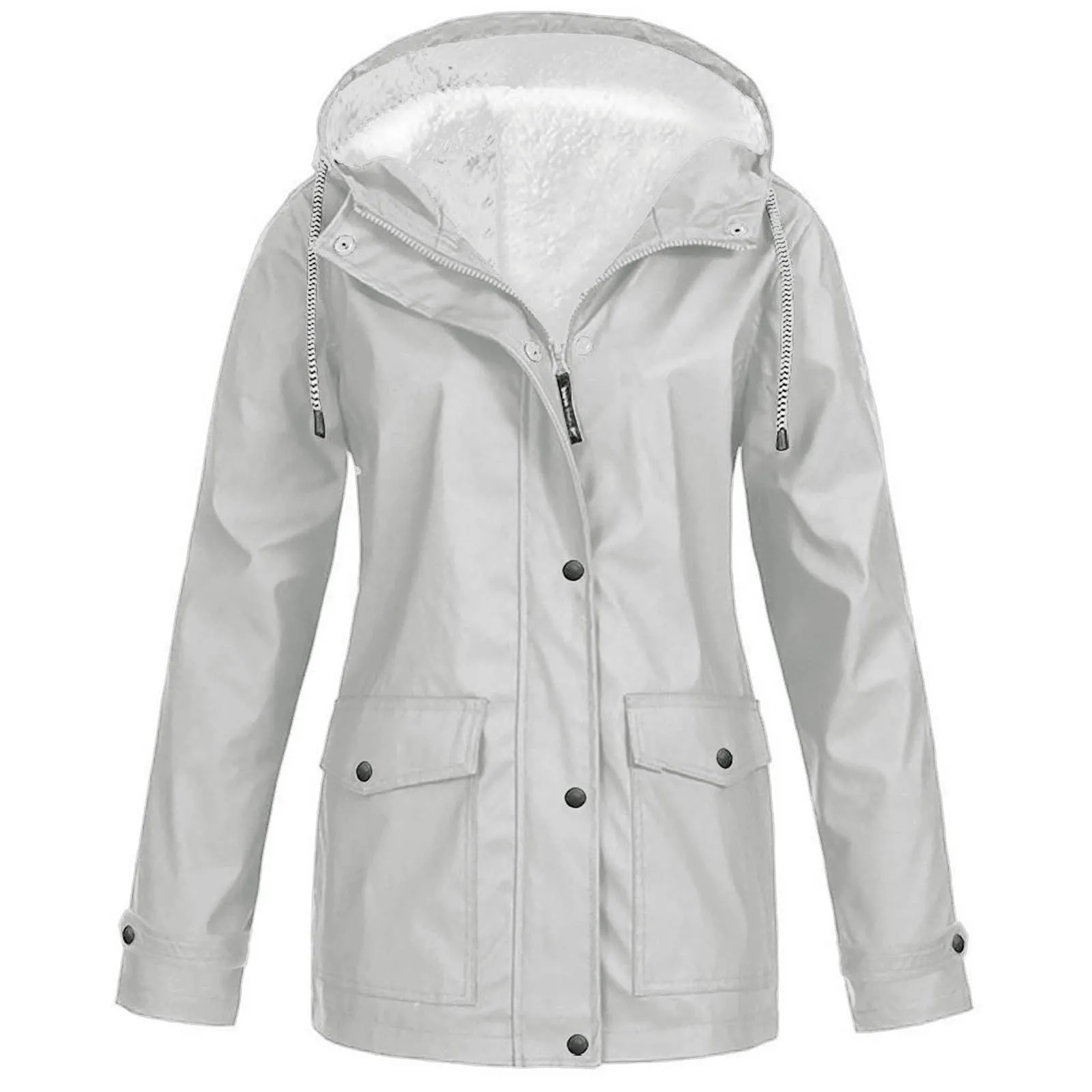 Hooded Coat Winter Outwear Fleece Jacket