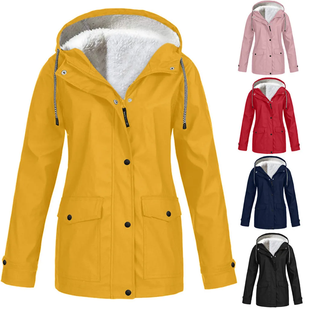 Hooded Coat Winter Outwear Fleece Jacket