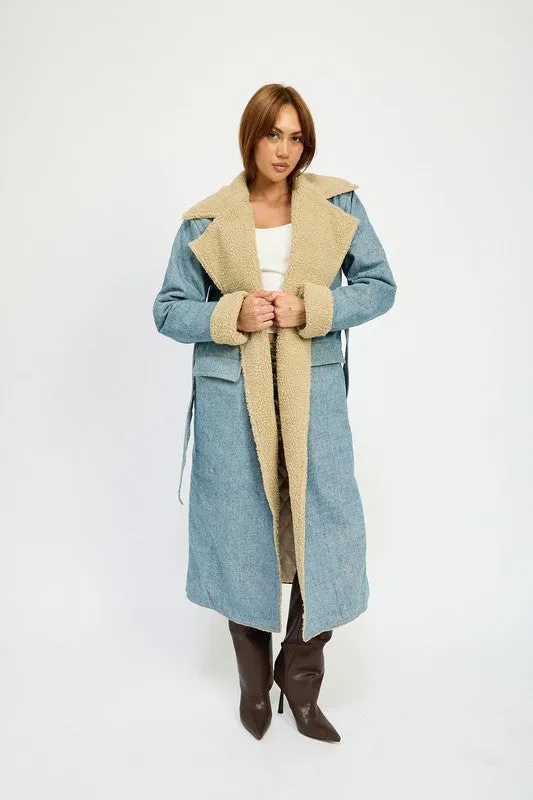 Hot Girl Dazed Denim Overcoat