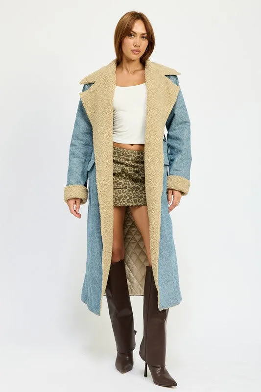 Hot Girl Dazed Denim Overcoat