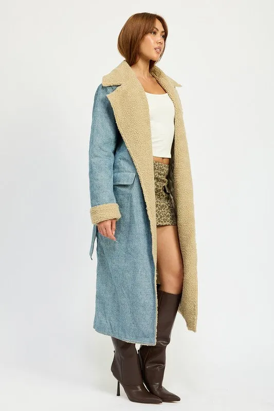 Hot Girl Dazed Denim Overcoat