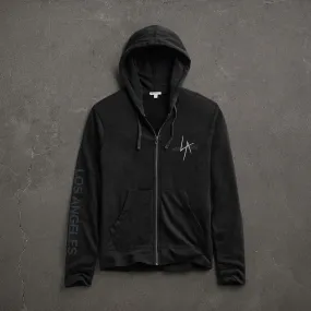 JP x LA Zipup Hoodie - Black