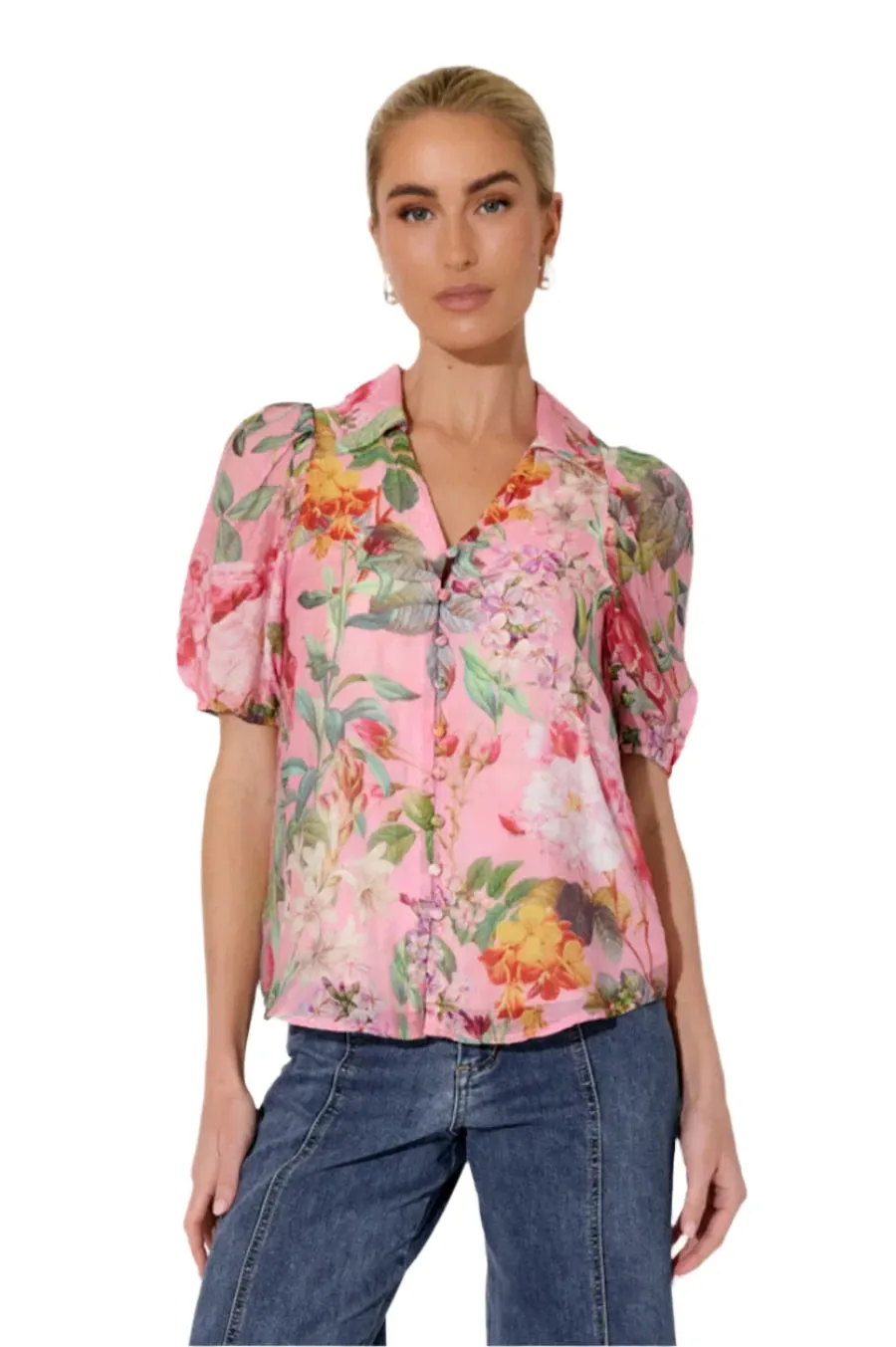 Kate Floral Short Sleeve Shirt Floral