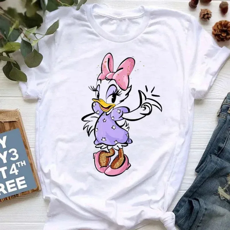 Kawaii Minnie Mouse Summer Boy Girl Top Children Clothing Disney Cotton Tshirt Short Sleeve Casual Kid T-shirts Fashion Baby Tee