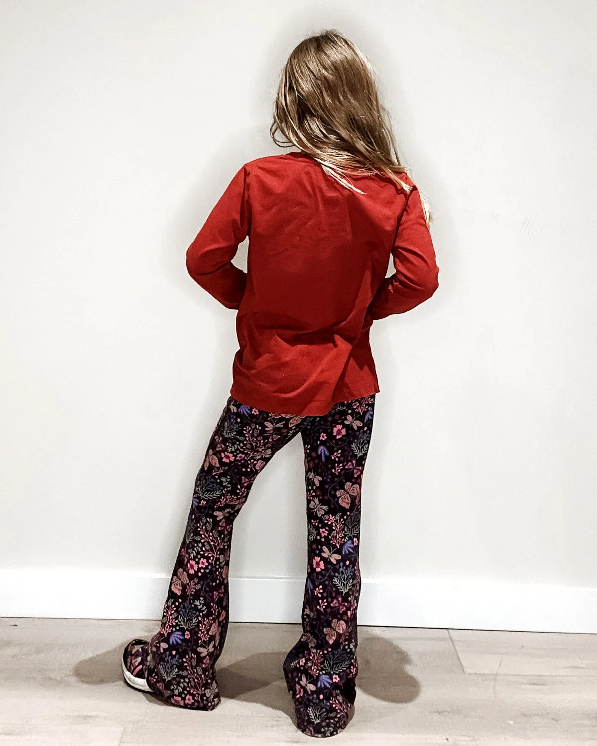 Kids Leggings: Organic Cotton Flared Yoga Pants