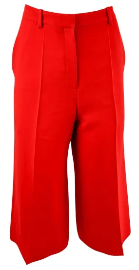 Lafayette 148 Kenmare Cropped Flared Pants in Cherry