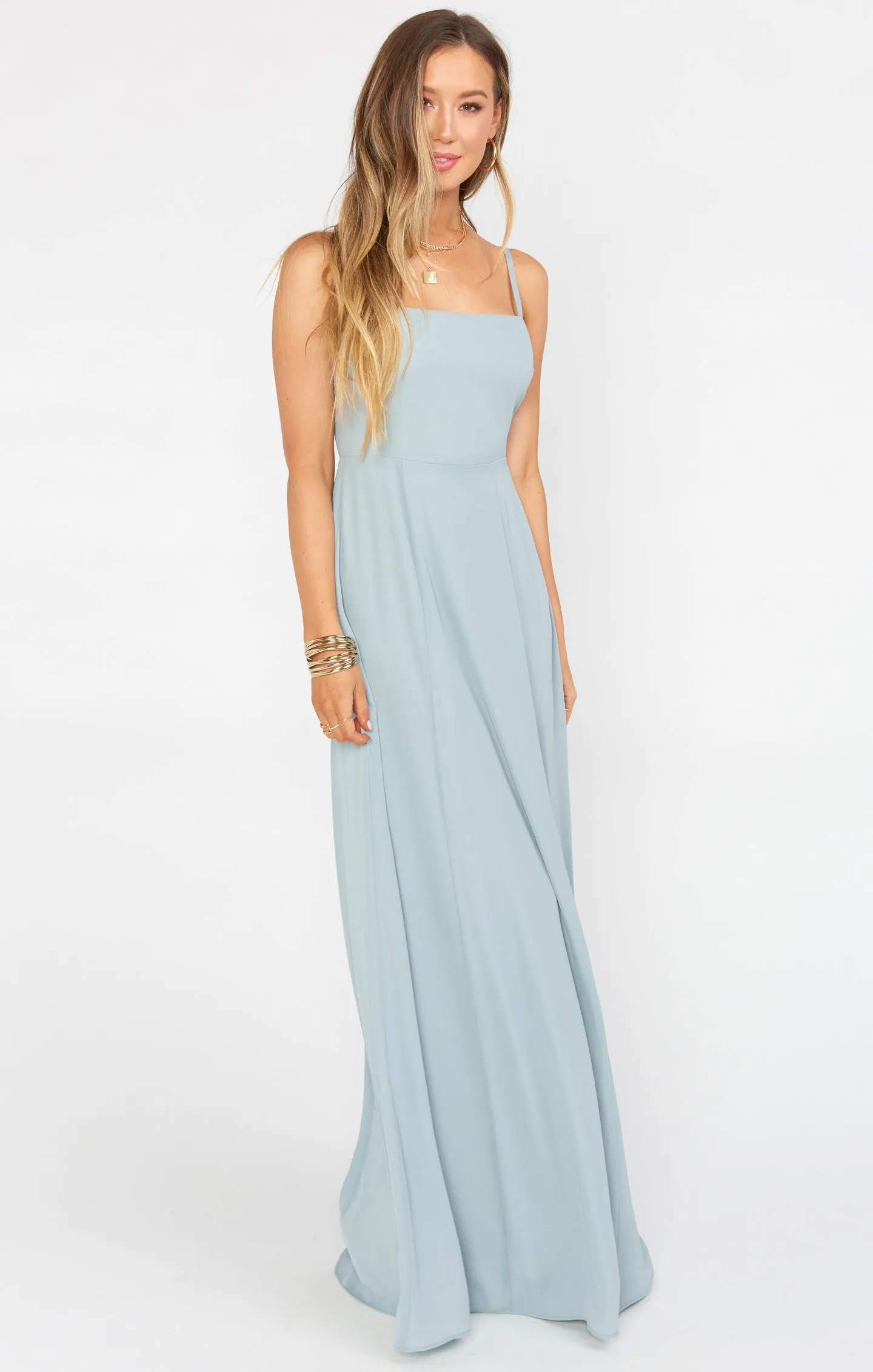 Lauren Tie Maxi Dress ~ Silver Sage Crisp