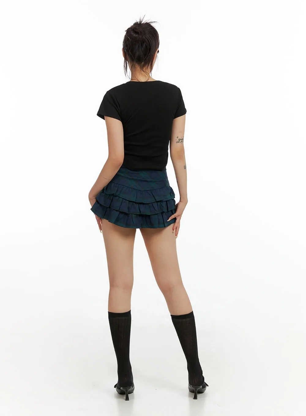 Layered Frill Mini Skirt CL415