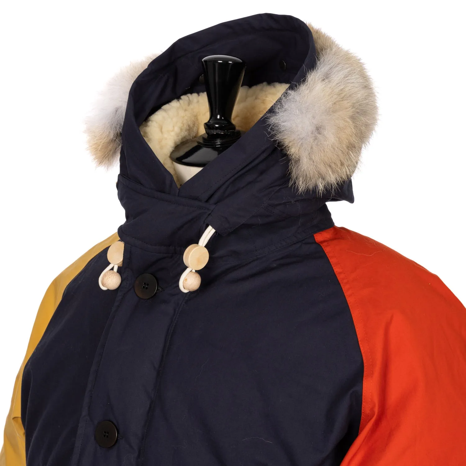 Limited Edition: Nigel Cabourn x MJ: Daunenparka "Iconic Everest Patchwork" aus Ventile-Cotton