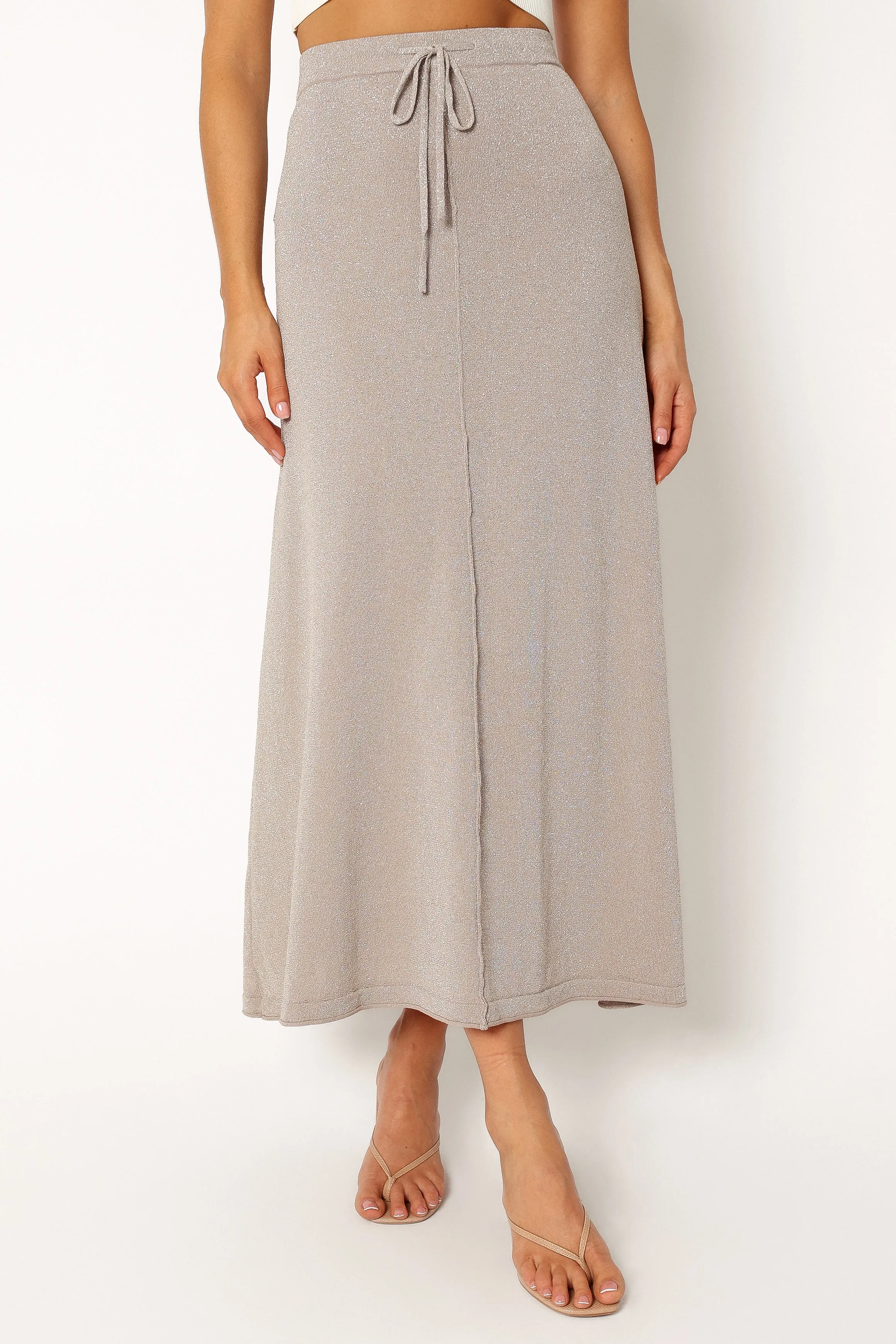 Lucille Knit Skirt - Silver