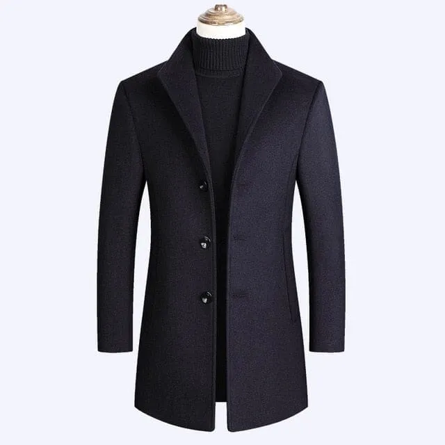 Luxurious Brand Men Wool Blends Coats