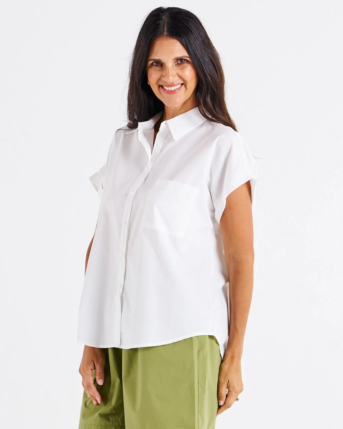 Mara Short Sleeve Shirt White