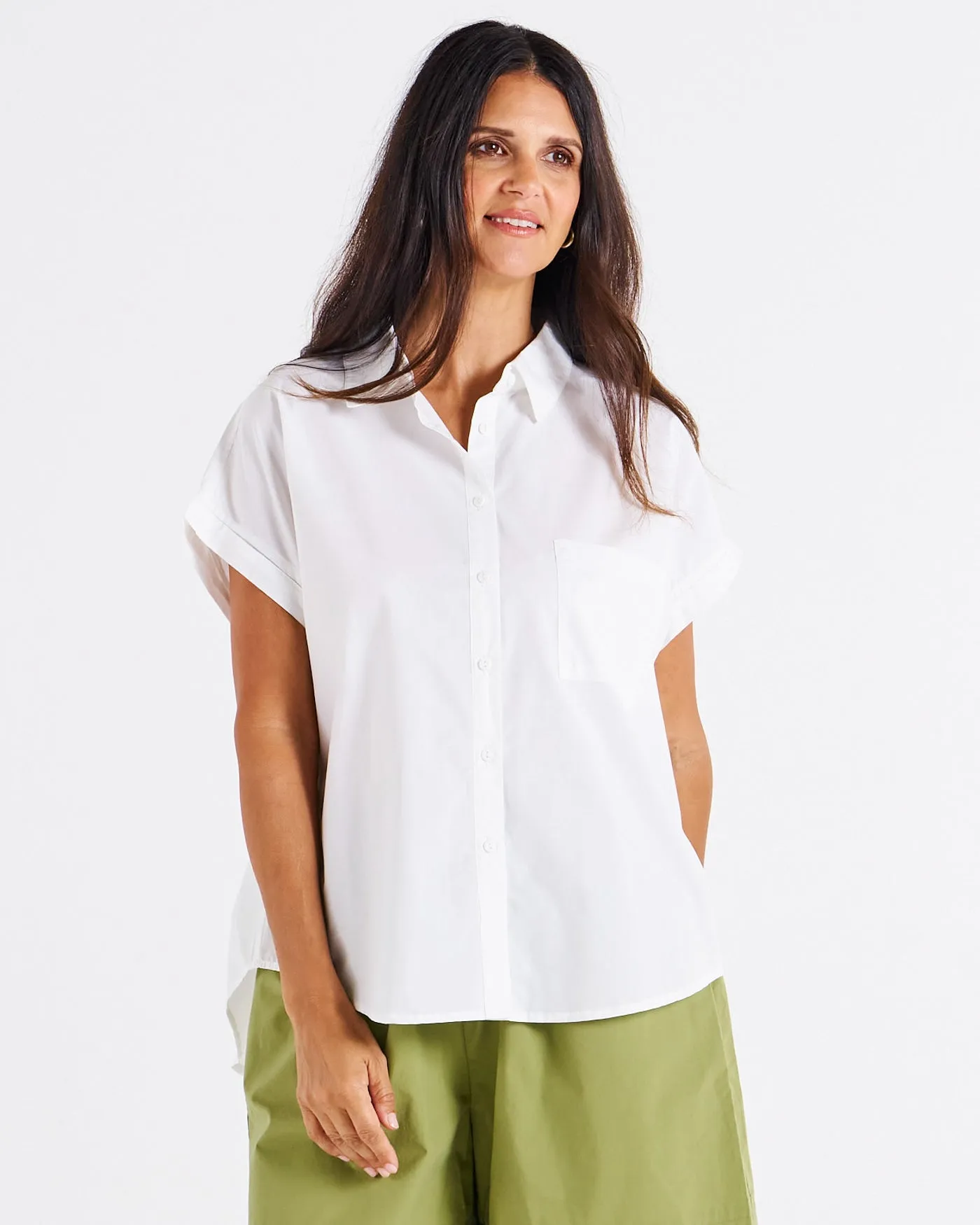 Mara Short Sleeve Shirt White