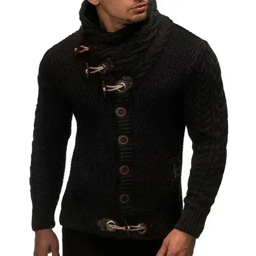 Men Fashion Winter Warm Pullovers Sweater Thick High-Neck Long-Sleeved