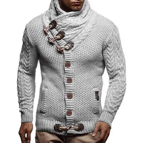 Men Fashion Winter Warm Pullovers Sweater Thick High-Neck Long-Sleeved