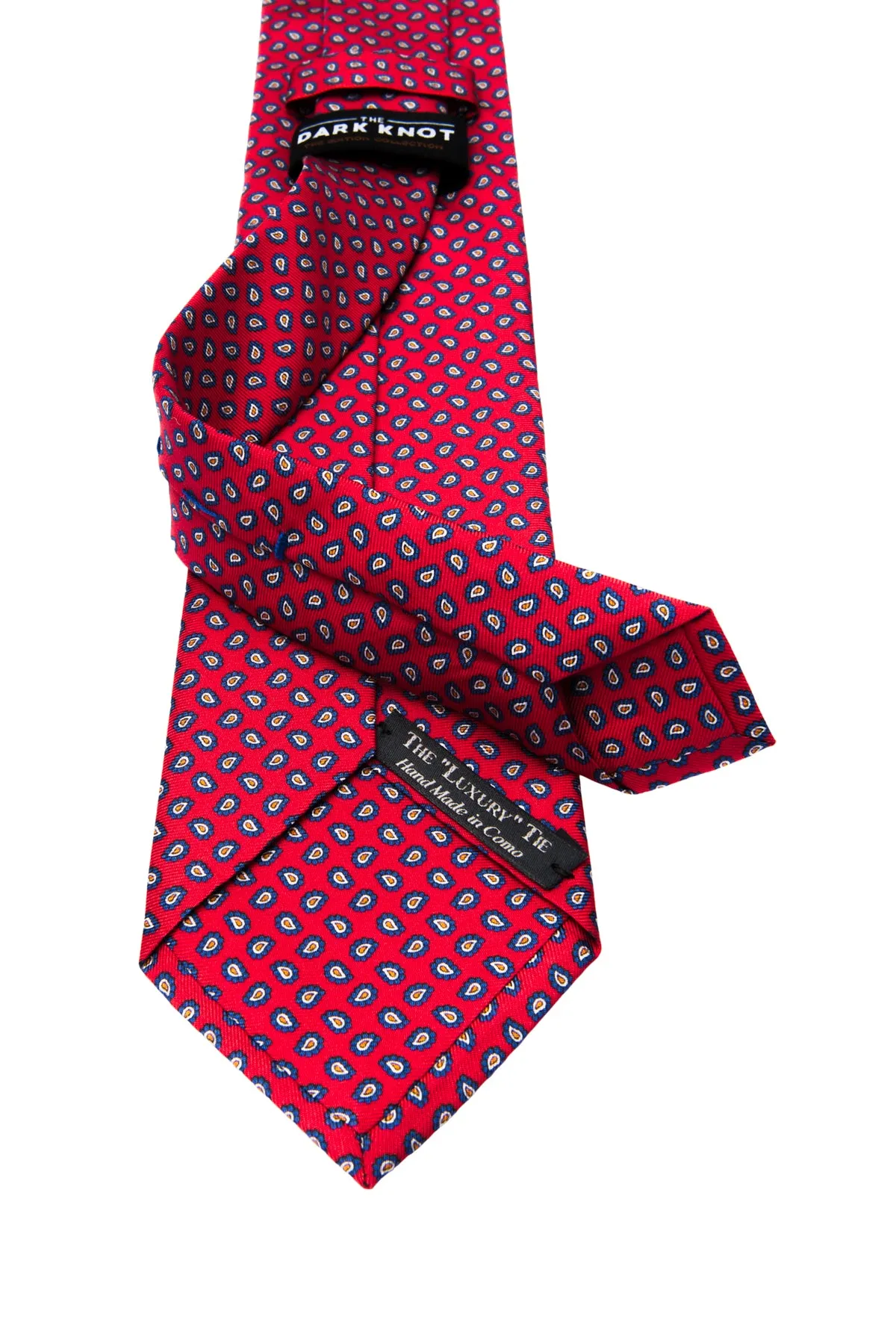 Menaggio Printed Foulard Silk Tie, Red / Navy