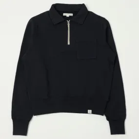 Merz b. Schwanen ZIPC01 Collar Sweatshirt - Navy