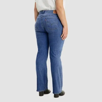 New - Levi's Women's Plus Size Mid-Rise Classic Bootcut Jeans - Lapis Sights 22